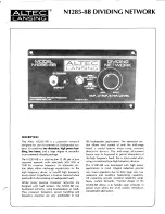 Предварительный просмотр 1 страницы Altec Lansing N1285-8B CROSSOVER NETWORK Manual