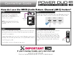 Предварительный просмотр 2 страницы Altec Lansing POWER DUO Connection Manual