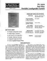 Preview for 1 page of Altec Lansing PS-360A SPEAKER SYSTEM Manual