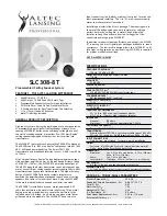 Предварительный просмотр 1 страницы Altec Lansing SLC308 CEILING SPEAKER Manual