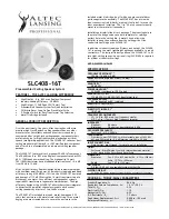 Altec Lansing SLC408 CEILING SPEAKER Manual preview