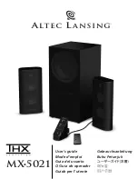 Предварительный просмотр 1 страницы Altec Lansing THX MX5021 User Manual