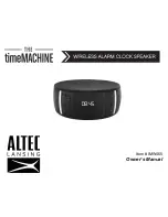 Preview for 1 page of Altec Lansing timeMachine IMW465 Owner'S Manual