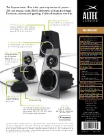 Предварительный просмотр 2 страницы Altec Lansing ULTRA Datasheet