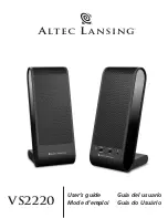 Предварительный просмотр 1 страницы Altec Lansing VS2220 User Manual