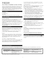 Preview for 4 page of Altec Lansing VS2220 User Manual