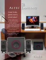Altec Lansing VS2421 Specification Sheet предпросмотр