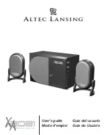 Предварительный просмотр 1 страницы Altec Lansing XA2021 User Manual