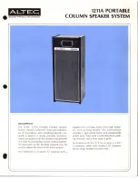 Altec 1211A SPEAKER SYSTEM Manual предпросмотр