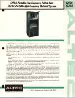 Altec 1215A SPEAKER SYSTEMS Manual preview