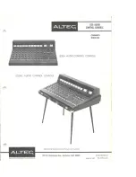 Altec 1220 MIXING CONSOLE Manual предпросмотр