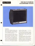 Altec 1230 SPEAKER SYSTEM Manual предпросмотр