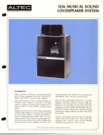 Altec 1236 SPEAKER SYSTEM Manual предпросмотр