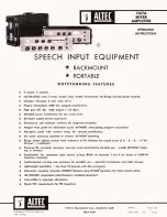 Предварительный просмотр 3 страницы Altec 1567A Operating Instructions Manual