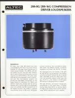 Предварительный просмотр 1 страницы Altec 288-16G HF DRIVERS Manual