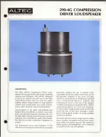 Altec 290-4G HF DRIVER Manual предпросмотр