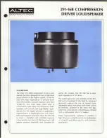 Altec 291-16B HF DRIVER Manual предпросмотр