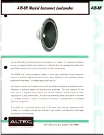 Altec 418-8H Specification Sheet preview