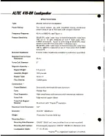 Preview for 2 page of Altec 418-8H Specification Sheet