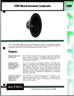 Предварительный просмотр 1 страницы Altec 418B LF SPEAKER Manual