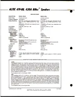 Preview for 2 page of Altec 419-8B LF SPEAKER Manual