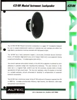 Altec 421-8H LF SPEAKER Manual предпросмотр