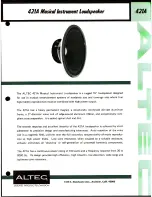 Altec 421A LF SPEAKER Manual предпросмотр