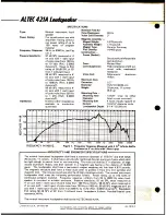 Предварительный просмотр 2 страницы Altec 421A LF SPEAKER Manual