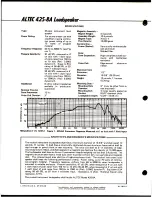 Предварительный просмотр 2 страницы Altec 425-8A LF SPEAKER Manual