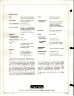 Preview for 2 page of Altec 601-8D Specifications