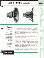 Altec 604E DUPLEX SPEAKER Manual предпросмотр