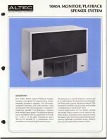 Altec 9845A Specification Sheet предпросмотр