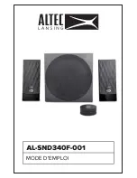 Предварительный просмотр 1 страницы Altec AL-SND340F-001 User Manual