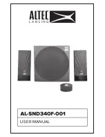 Предварительный просмотр 9 страницы Altec AL-SND340F-001 User Manual