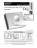 Altec AL02 ECO Installation Manual предпросмотр