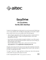 Altec EasyDrive Manual предпросмотр