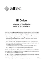 Altec ID Drive User Manual preview