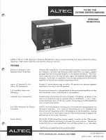 Предварительный просмотр 1 страницы Altec Lansing 771B Operating Instructions Manual