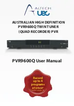 Altech PVR9600Q User Manual preview