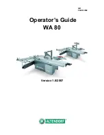 Altendorf WA 80 Operator'S Manual предпросмотр