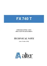 ALTER FX 740 T Technical Note preview