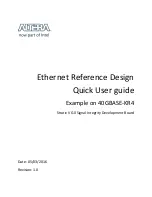 Altera 40GBASE-KR4 Quick User Manual preview