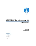 Preview for 1 page of Altera APEX DSP Development Kit User Manual