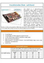 Preview for 1 page of Altera Lark Board Information Sheet