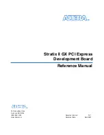 Preview for 1 page of Altera Stratix II GX PCI Express Reference Manual