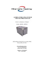 Alternate Heating AHS250 Owner'S And Operator'S Manual preview