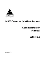 Altigen ACM 6.7 Administrator'S Manual предпросмотр