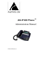 Preview for 1 page of Altigen Alti-IP 600 Administration Manual