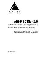 Altigen Alti-MSCRM 2.0 Server And Client Manual предпросмотр