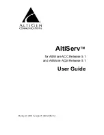 Altigen AltiServ User Manual preview